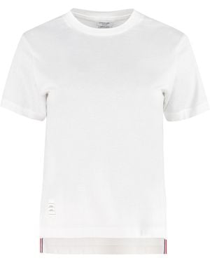 Thom Browne Cotton Crew-Neck T-Shirt T-Shirts & Jerseys - White