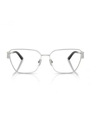 Versace Eyeglasses Oval Full Rim, Frame And Clear Demo Lenses Lens Ve13011000 - White