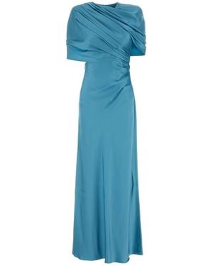 Stella McCartney Light- Satin Long Dress - Blue