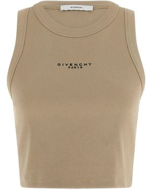 Givenchy Paris Print Top - Natural