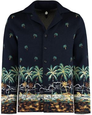 Alanui The Tale Of A Hawaiian Virgin Wool Overshirt - Black