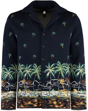 Alanui The Tale Of A Hawaiian Virgin Wool Overshirt - Black