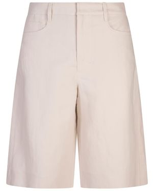 ショートパンツ MAX MARA Metello multicolor silk shorts Cotton poplin shorts, yellow | 