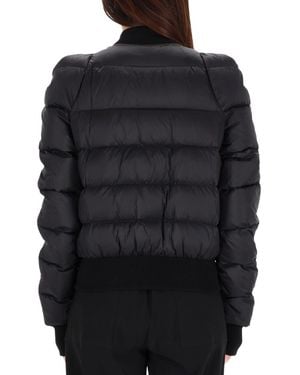 Rick Owens Down Bomber Jacket Nylon Trench & Raincoats - Black