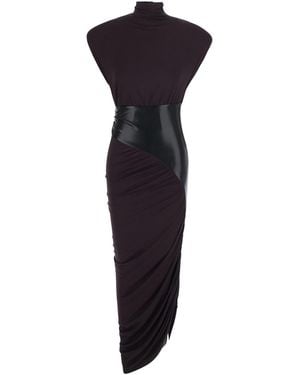 ANDAMANE Dress Ursula Ecoleather Viscose - Blue