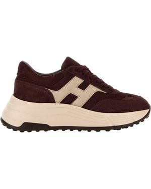 Hogan Hi-Fi Suede Sneakers - Brown