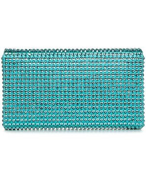 AMINA MUADDI Clutch Superamini Paloma - Blue