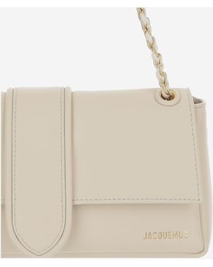 Jacquemus Childs Bag Nappa Leather Shoulder - Natural