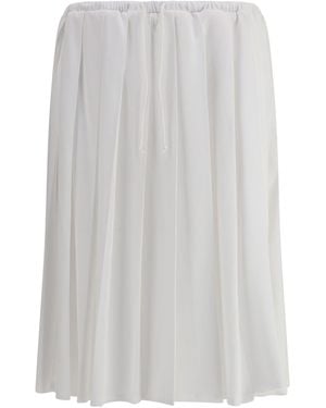 Prada Jersey Midi Skirt - White