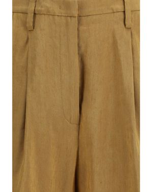 forte_forte Bermuda Trousers Linen Trousers - Natural