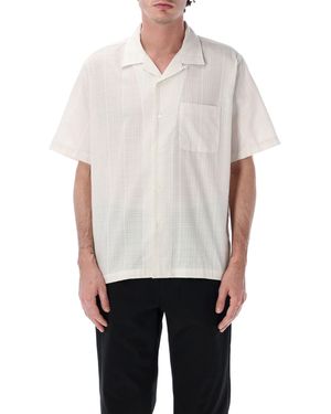 Nanamica Lightweight Textured Bowling Shirt Polyester - White