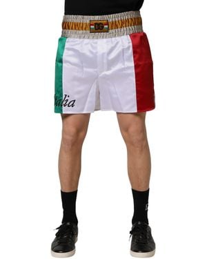 Dolce & Gabbana Italia Polyester Bermuda Shorts - Red