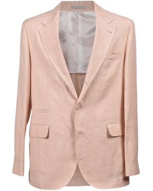Brunello Cucinelli Light Wool Linen Suit - Pink
