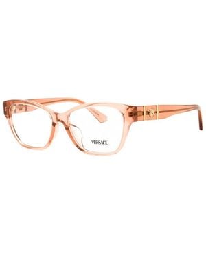 Versace Eyeglasses Cat Eye Full Rim, Transparent Frame And Clear Demo Lenses Lens Ve3344F5434 - Multicolour