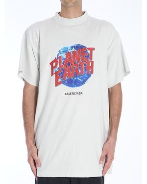 Balenciaga Planet Earth T-Shirt - White