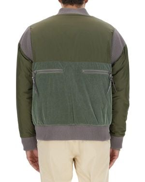 Vivienne Westwood Bomber Jacket With Logo Polyamide - Green