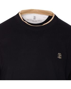 Brunello Cucinelli Logo T-Shirt - Black