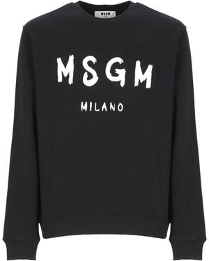 MSGM Cotton Sweatshirt - Black