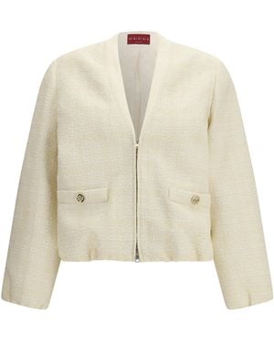 Gucci Tweed Jacket - White