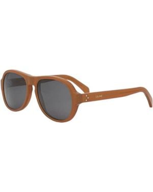 Celine Sunglasses Aviator Full Rim, Frame And Lens Cl40298I45A - Brown