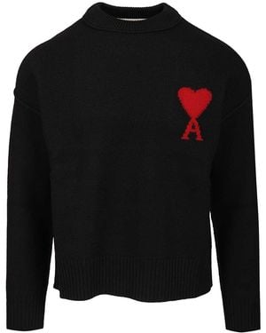 Ami Paris Ami De Coeur Sweater - Black