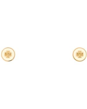 Tory Burch Tory Burch Enamel Earrings - Metallic