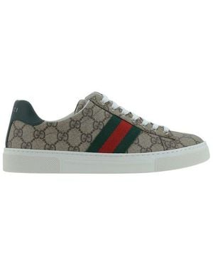 Gucci Fabric Low Top Trainers - Green