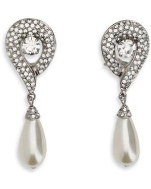 Alessandra Rich Brass Earrings - White