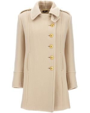 Tom Ford Wool And Cashmere Single-Breasted Coat - Natural