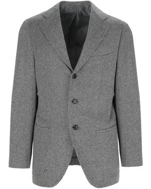 Cesare Attolini Single-Breasted Blazer - Grey