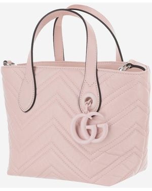 Gucci Top Handle Bag Bamboo 1947 Leather Nappa Hand - Pink