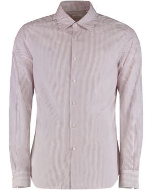 Slowear Striped Cotton Shirt - Purple