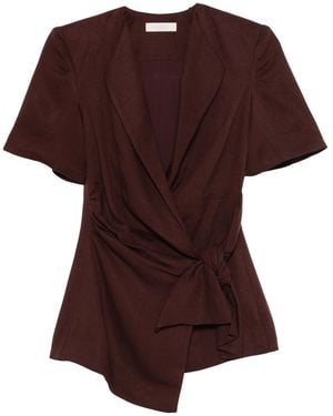 Faithfull the Brand Dark Wrap Jacket - Brown