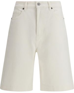 P.A.R.O.S.H. Denim Bermuda Shorts Cotton; Elastane - White