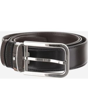Montblanc Reversible Leather Belt - Brown