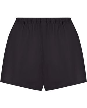 Prada Button Applique Cotton Shorts - Blue