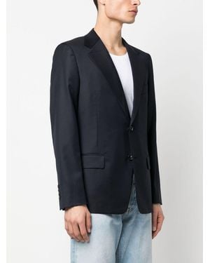 Lanvin Single-Breasted Wool Jacket - Blue
