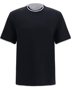 Brunello Cucinelli Cotton T-Shirt - Black