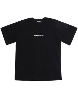 DSquared² T-Shirt Crew Neck Cotton T-Shirts - Black