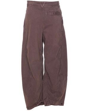 Pinko Trousers Cotton - Brown