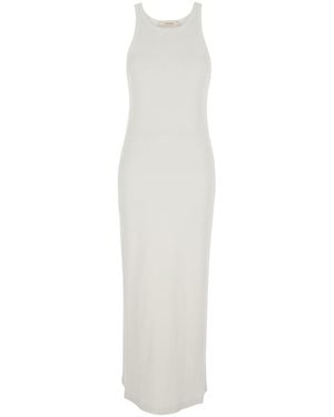 Jucca Long Dress With Short Sleeves Viscose For - White