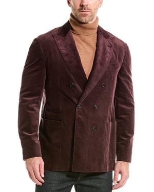 Brunello Cucinelli Dark Double Breasted Blazer Clothing - Brown
