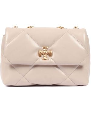 Tory Burch Kira Diamond Quilt Small Convertible Shoulder Bag - Natural