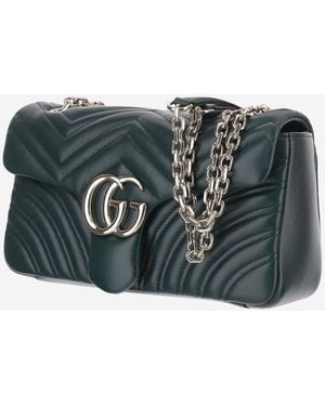 Gucci Shoulder Bag Gg Marmont Nappa Leather Hand - Green