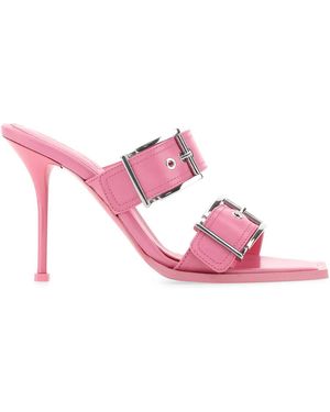 Alexander McQueen Leather Mules - Pink