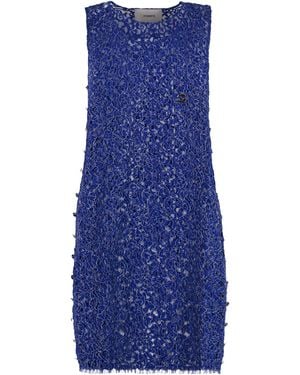 Coperni Floral Lace Dress Polyamide - Blue