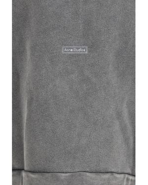 Acne Studios Sweatshirt Patch And Logo Cotton Sweatshirts - Gray