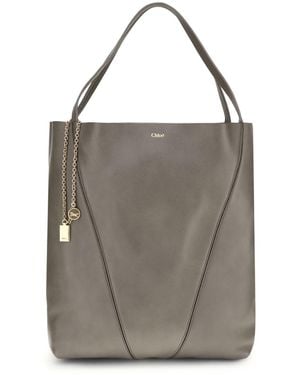 Chloé Chloã Spin Large Tote Bag - Gray