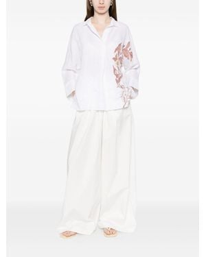 Trame Auree Shirts Linen/Flax - White