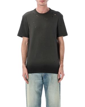 Golden Goose Distressed Heart T-Shirt - Black